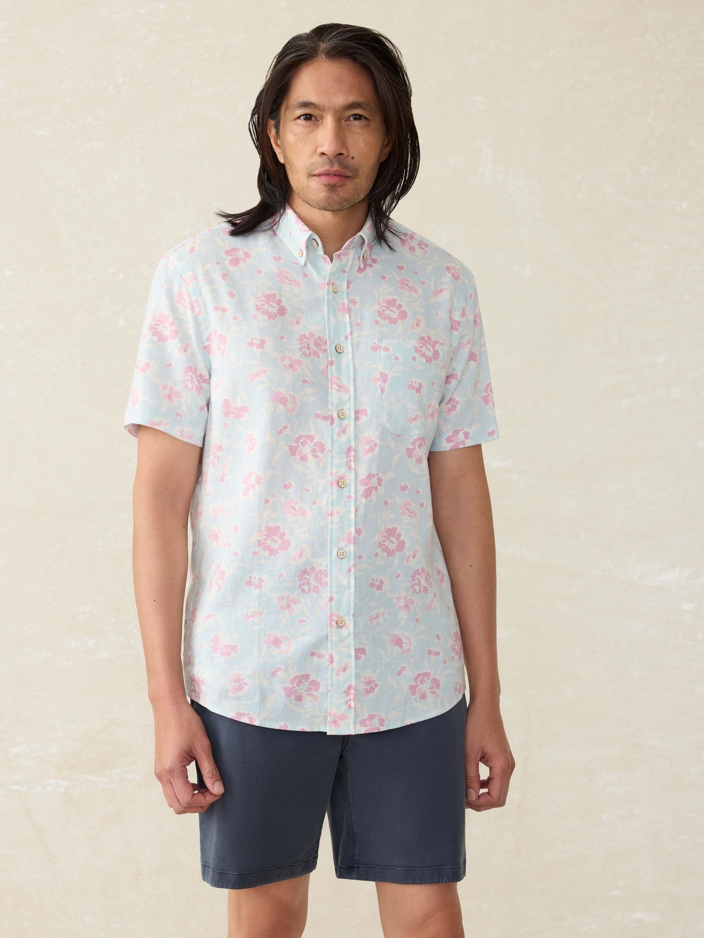 Short-Sleeve Breeze Shirt - Clear Waters Blossom