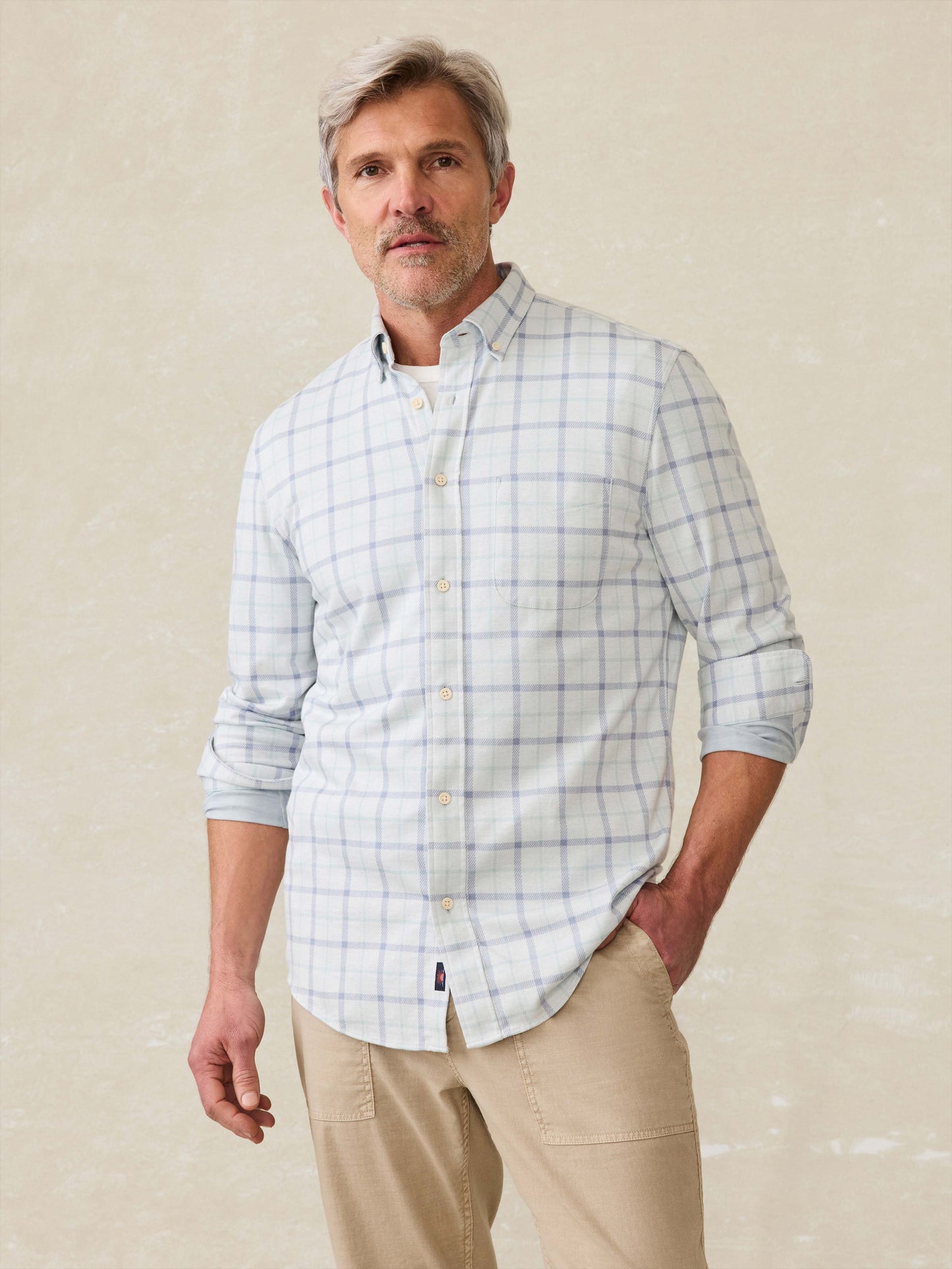 Coastline Knit Shirt - Hidden Lake Plaid