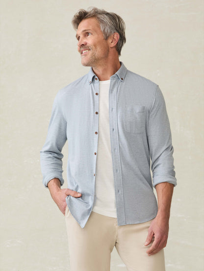 Coastline Knit Shirt - Oceanside Blue