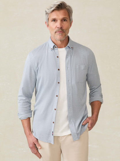 Coastline Knit Shirt - Oceanside Blue
