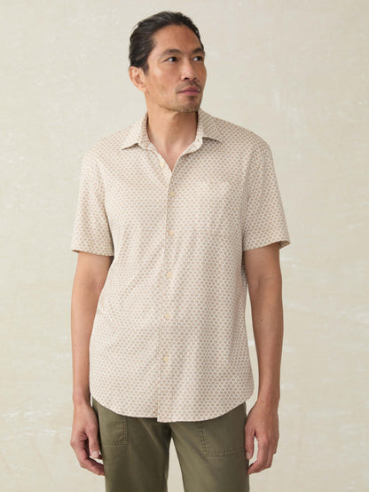 Short-Sleeve Hermosa Shirt - Island Sand Fishscale