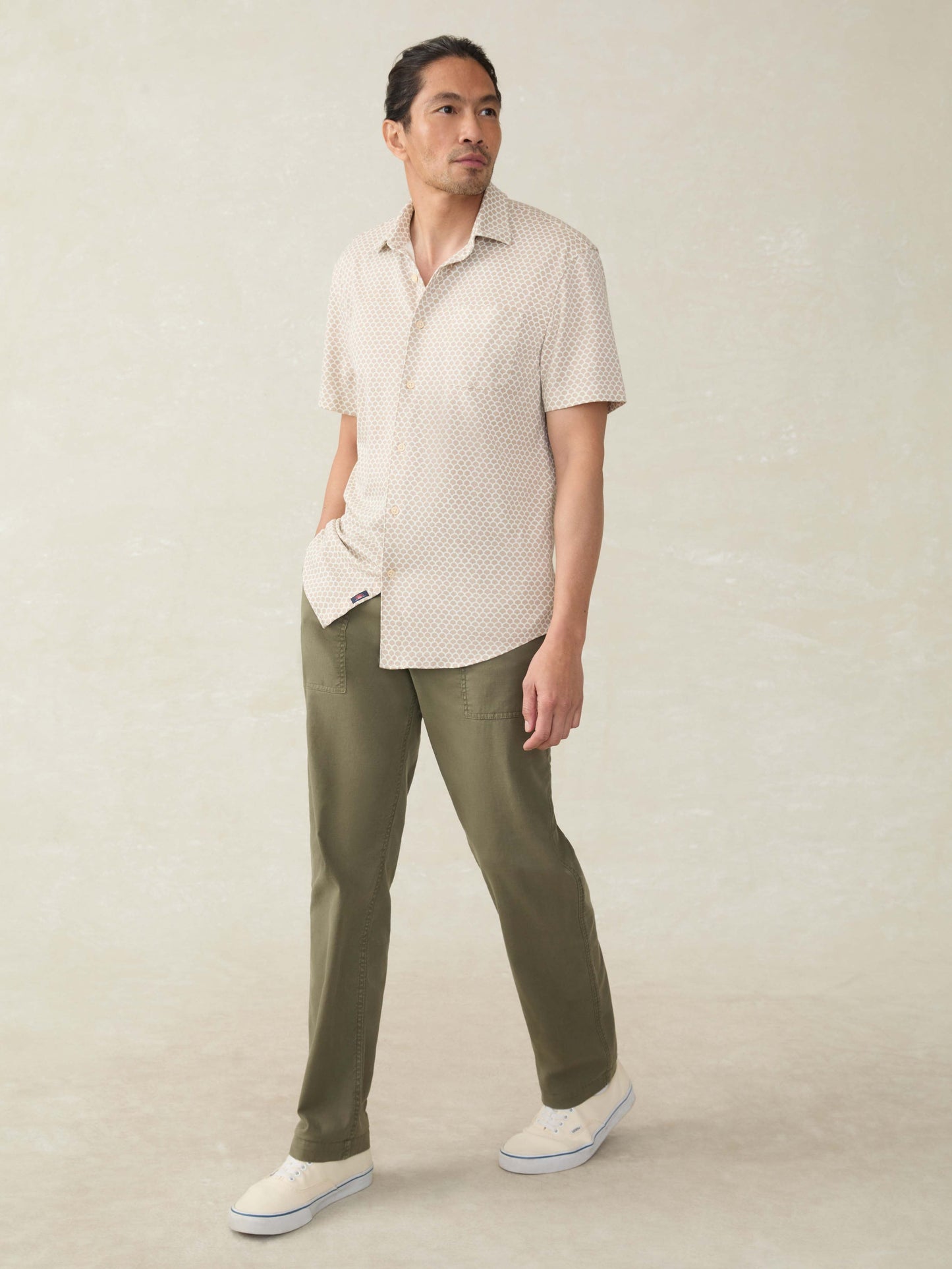 Short-Sleeve Hermosa Shirt - Island Sand Fishscale