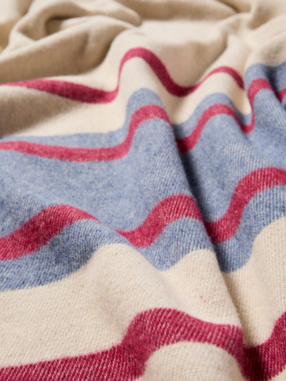 Brushed Recycled Cotton Blanket - Thompson Stripe