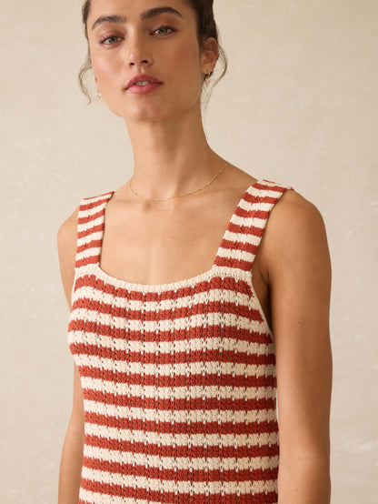 Seacoast Crochet Sleeveless Dress - Sorrento Sand