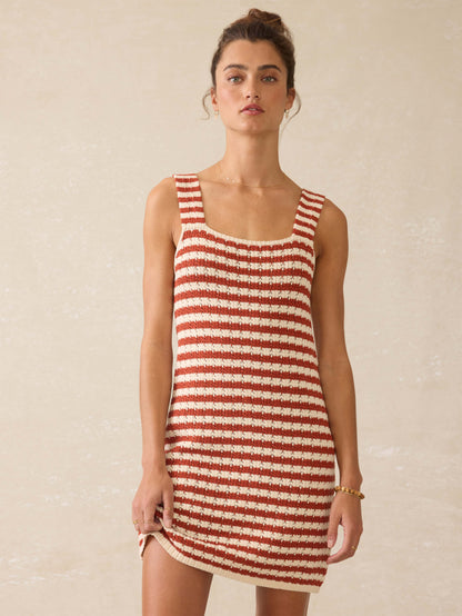Seacoast Crochet Sleeveless Dress - Sorrento Sand