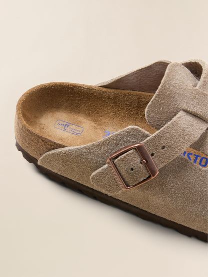 Women's Birkenstock Boston Clog Soft Footbed - Taupe