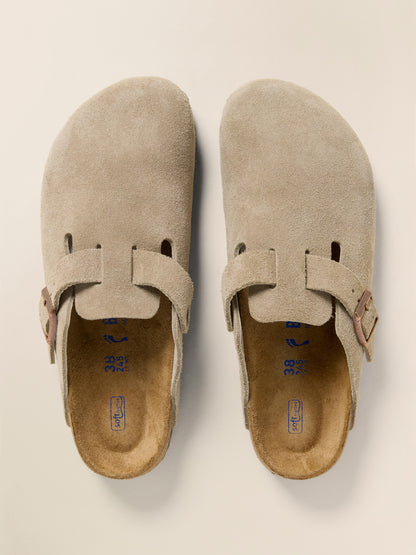 Women's Birkenstock Boston Clog Soft Footbed - Taupe