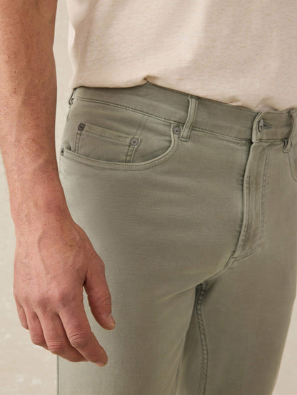 Stretch Terry 5-Pocket Athletic Fit Pant - Faded Olive