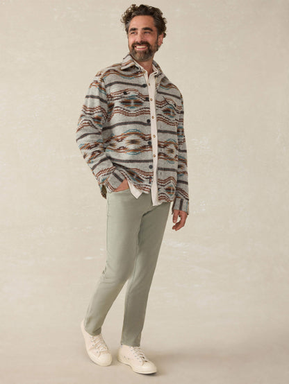 Stretch Terry 5-Pocket Athletic Fit Pant - Faded Olive