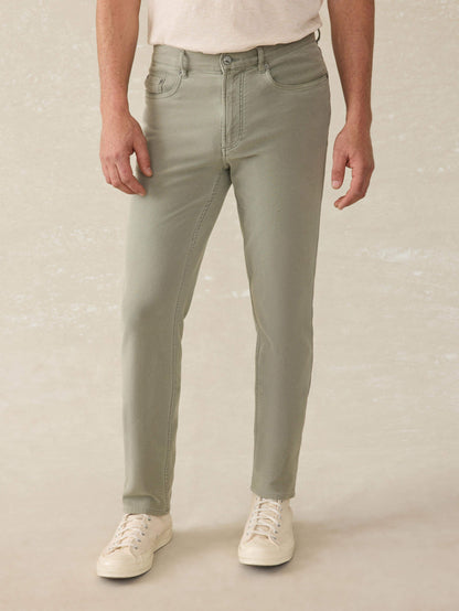 Stretch Terry 5-Pocket Athletic Fit Pant - Faded Olive