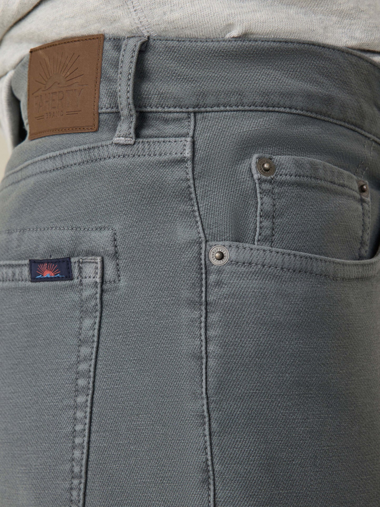 Stretch Terry 5-Pocket Athletic Fit Pant - Slate