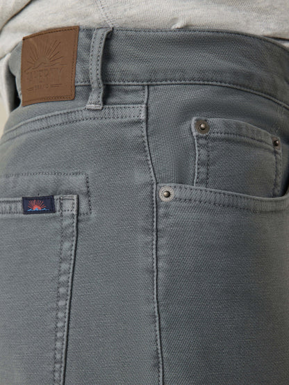 Stretch Terry 5-Pocket Athletic Fit Pant - Slate