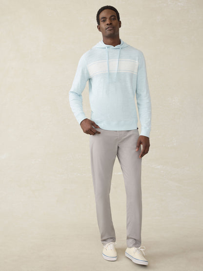 Sunwashed Midweight Organic Hoodie - Sky Surf Stripe