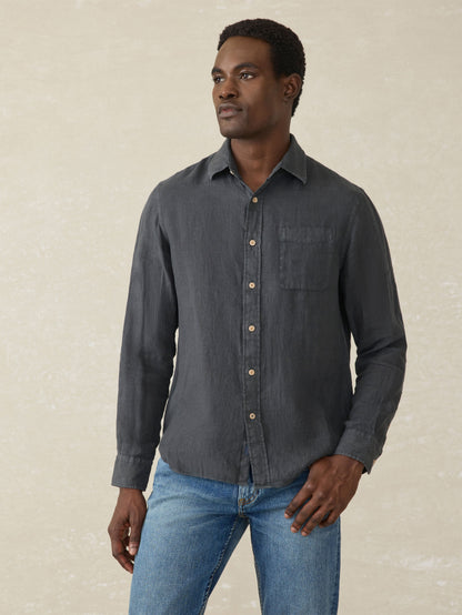 Laguna Linen Shirt - Washed Black
