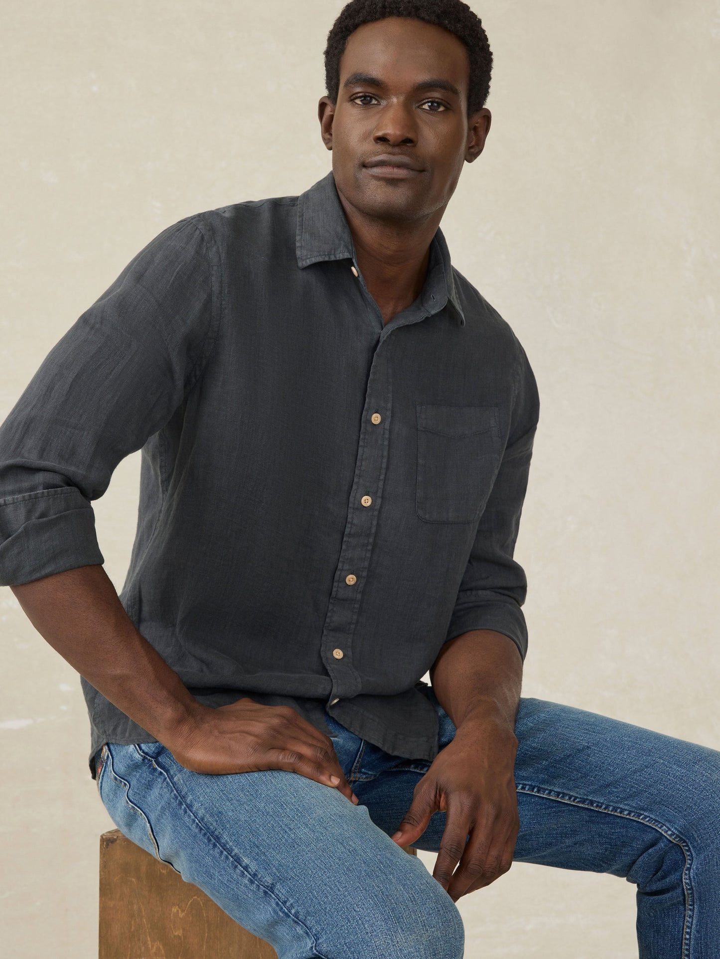 Laguna Linen Shirt - Washed Black