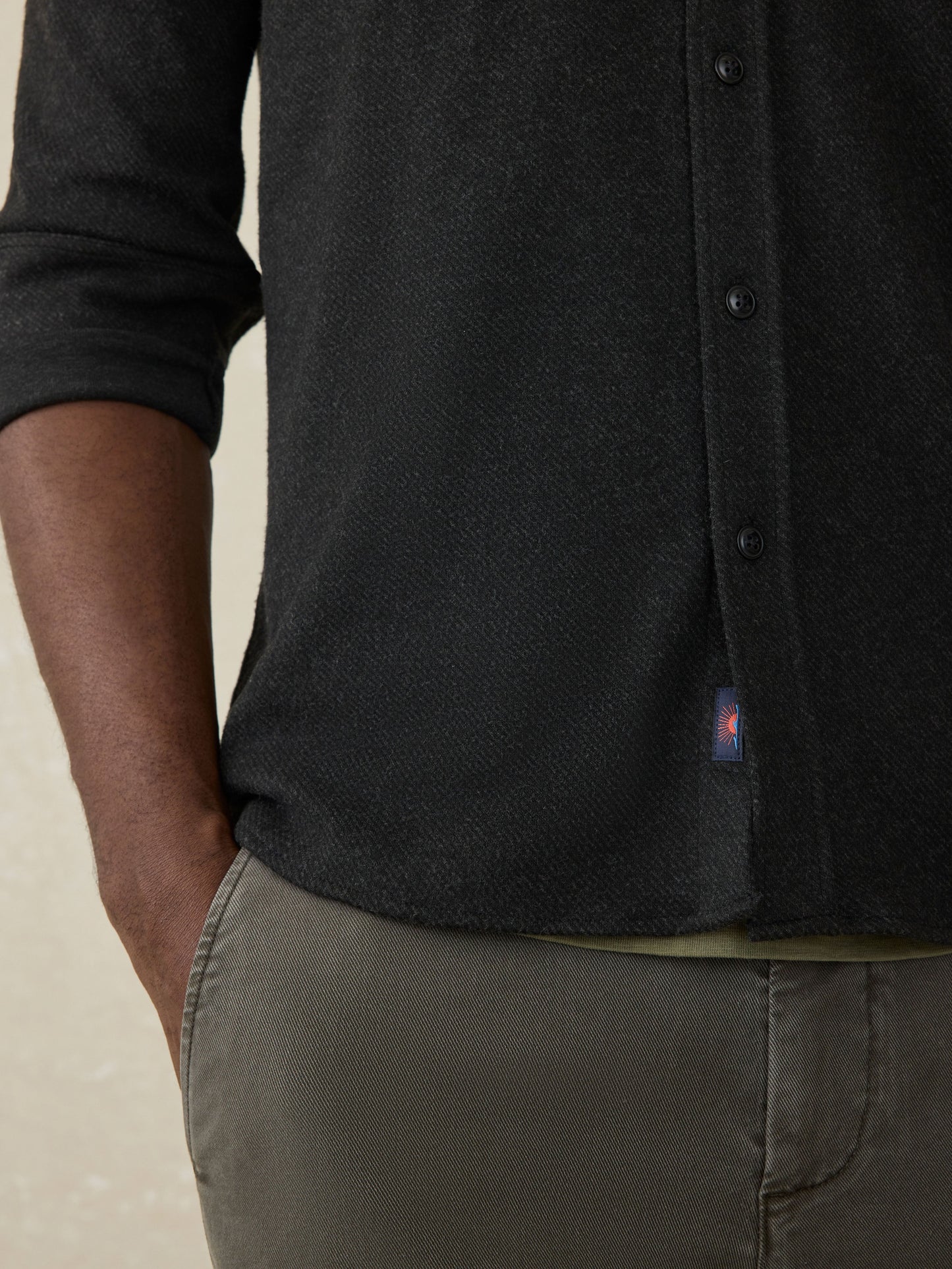 Legend™ Sweater Shirt (Double Pocket) - Heathered Black Twill