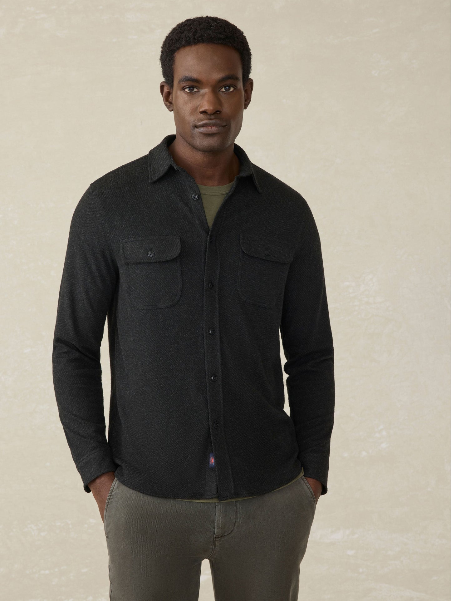 Legend™ Sweater Shirt (Double Pocket) - Heathered Black Twill