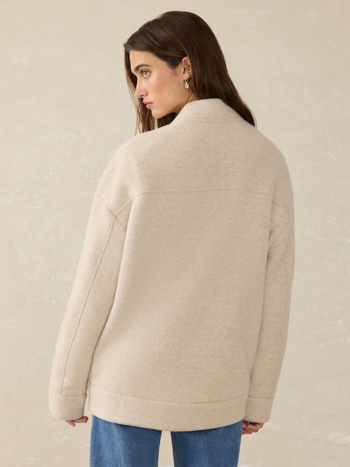 Pacific Knit Jacket - Oat Melange