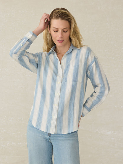 Tried & True Chambray Relaxed Shirt - Ocean Oasis Stripe