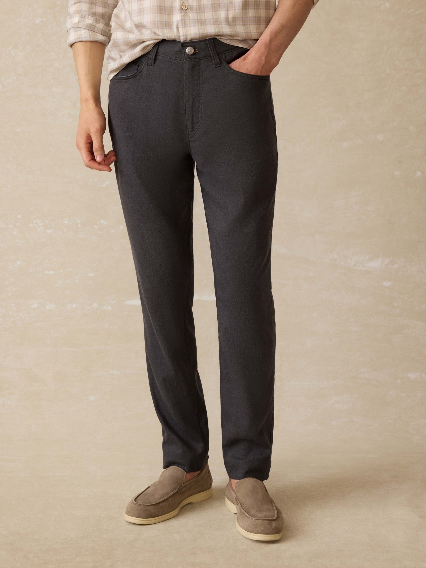 Movement™ Linen 5-Pocket Pant - Washed Black