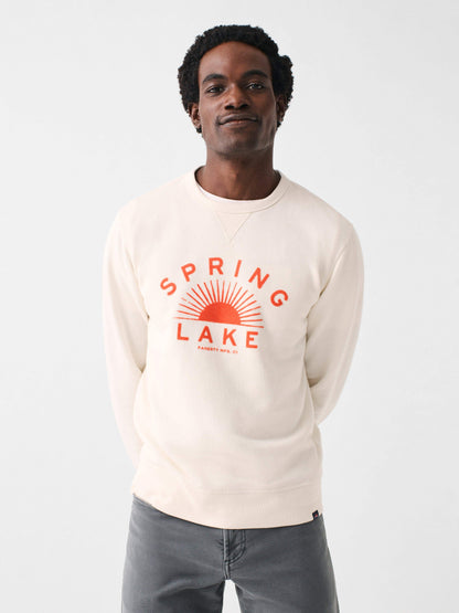 Spring Lake Long-Sleeve Terry Crewneck - Solar White