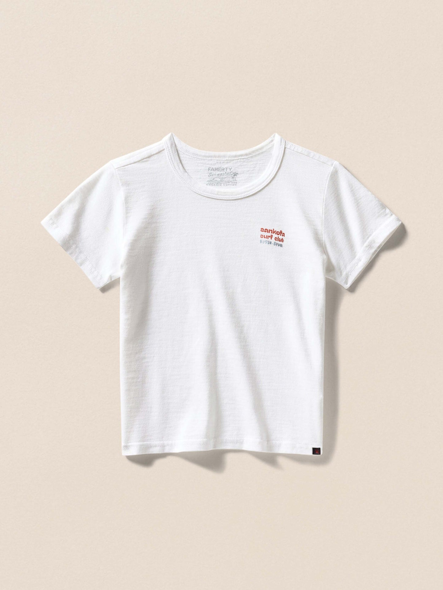 Kids Surf Ghana Short-Sleeve Flag Graphic Tee - White