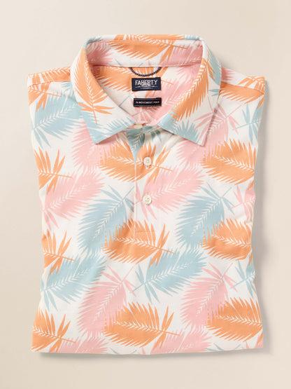 Short-Sleeve Movement™ Pique Polo - Ivory Paradise Palm