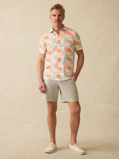 Short-Sleeve Movement™ Pique Polo - Ivory Paradise Palm