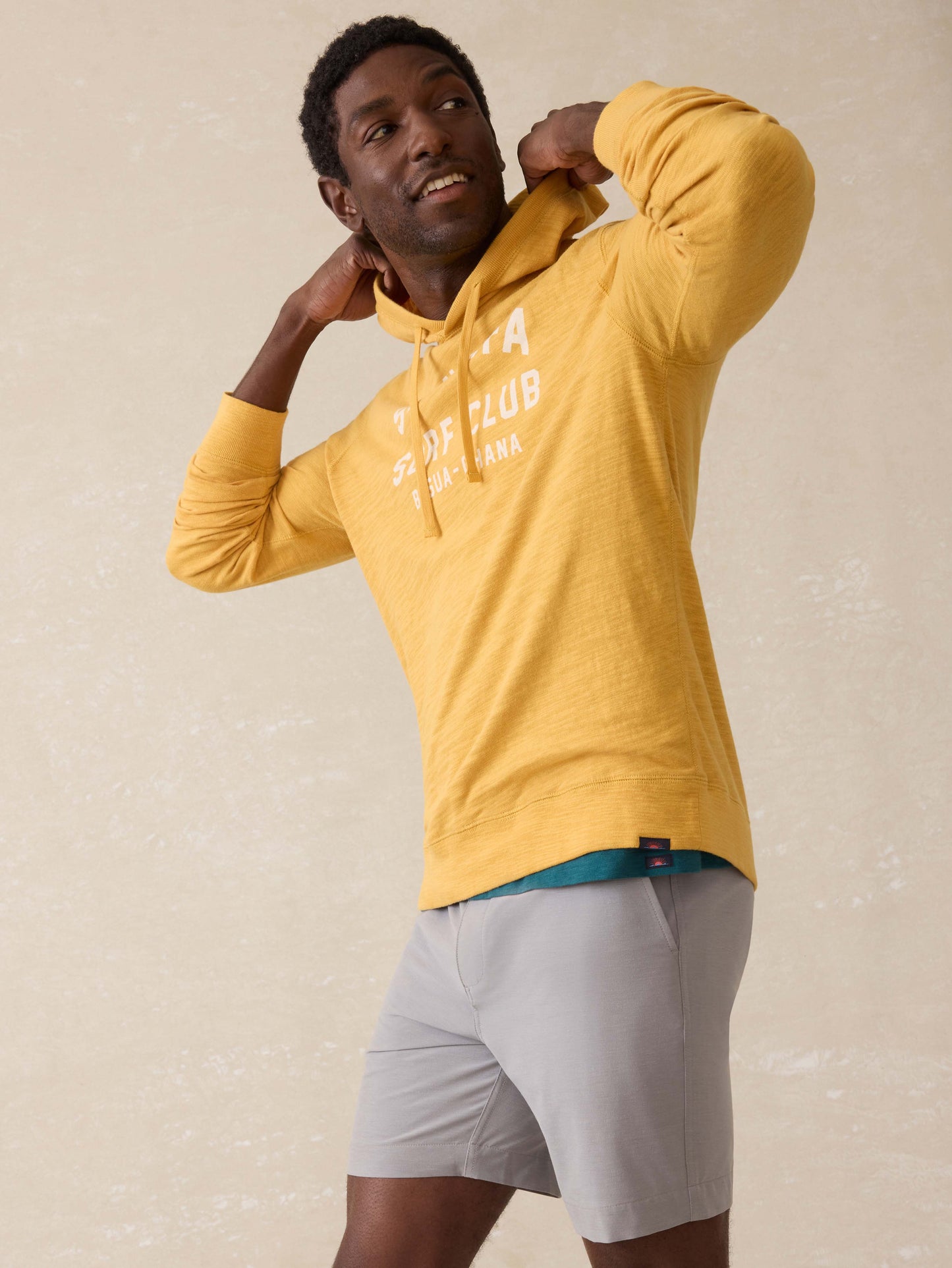 Surf Ghana Sunwashed Slub Hoodie - Tuscan Sun
