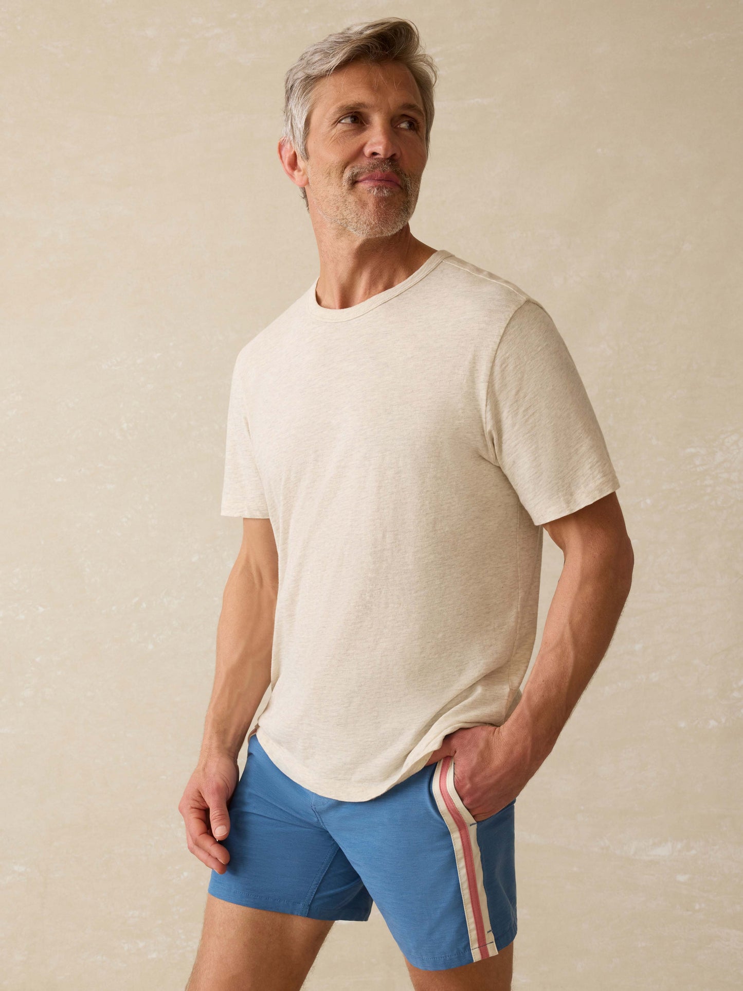 Biarritz Boardshort - Blue Horizon Stripe