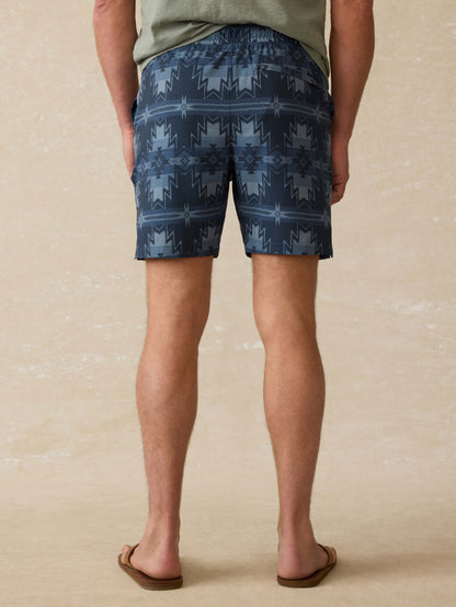 Doug Good Feather Shorelite Lined Trunk (7") - Night Navy Stars