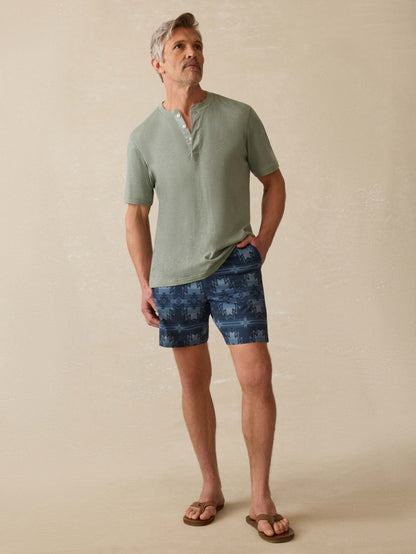 Doug Good Feather Shorelite Lined Trunk (7") - Night Navy Stars