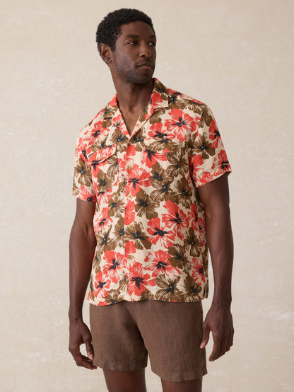 Short Sleeve Reserve Basque Camp Shirt - Wildwood Poppy