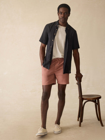 Short Sleeve Laguna Linen Shirt - Ridge Black