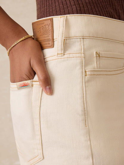 Organic Cotton Denim Short - White Sand Wash
