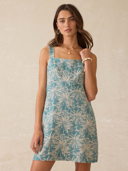 August Linen Dress - Maui Tropics