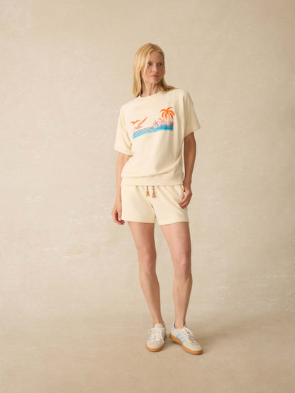 High Tide Terry Short-Sleeve Sweatshirt - Seedpearl