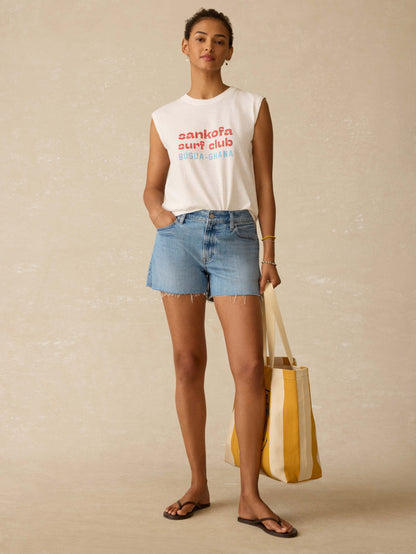 Surf Ghana Sunwashed Muscle Tank - White